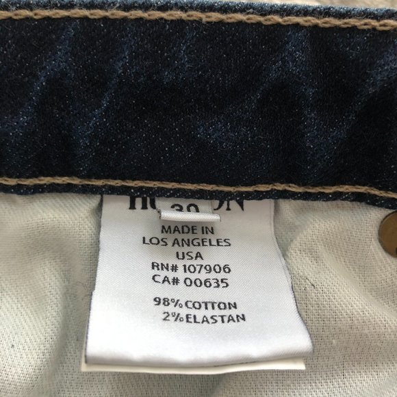 Hudson Midrise Carly Straight Leg 8 3/4 Front Rise - Size 30 Denim Jeans - Picture 5 of 8